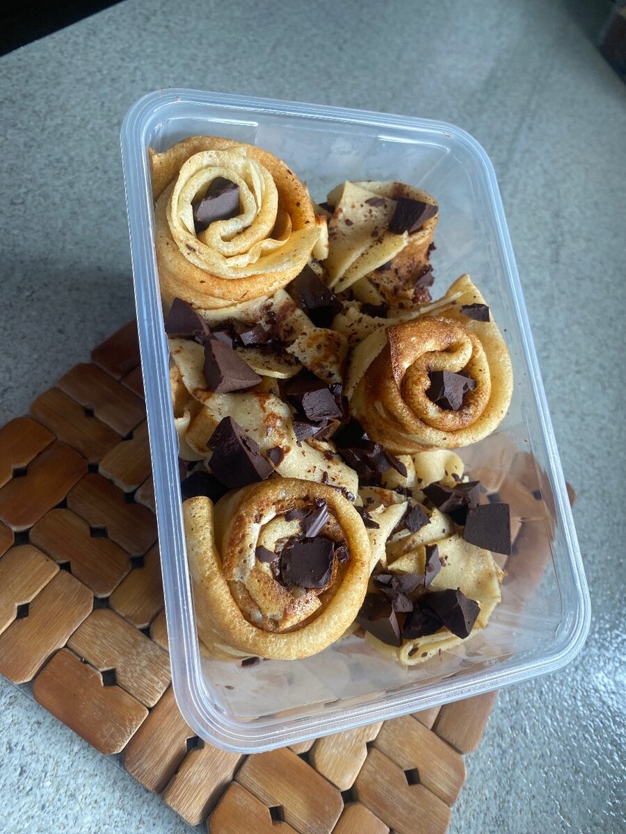 Crêpes roulées chocolat