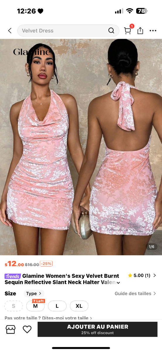 Robe Sequins Réfléchissants Femme