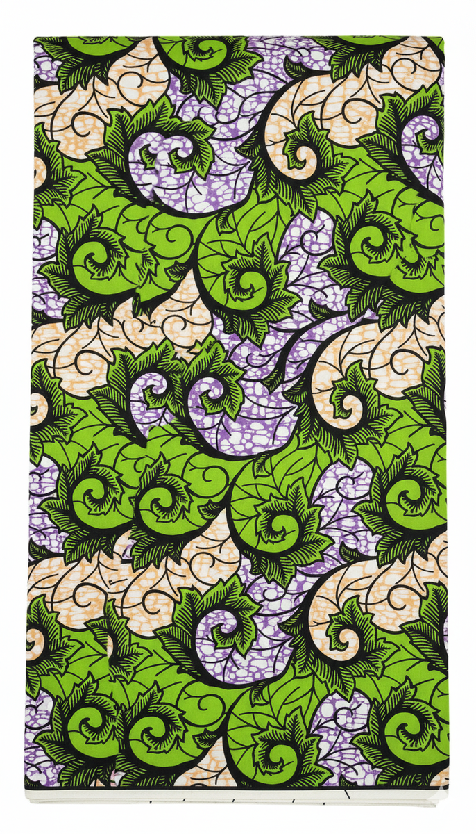 Pagne Africain Vert Floral