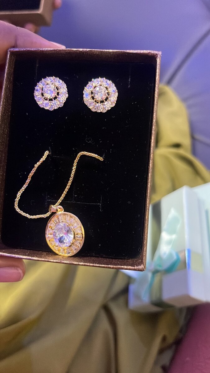 Necklace and earrings