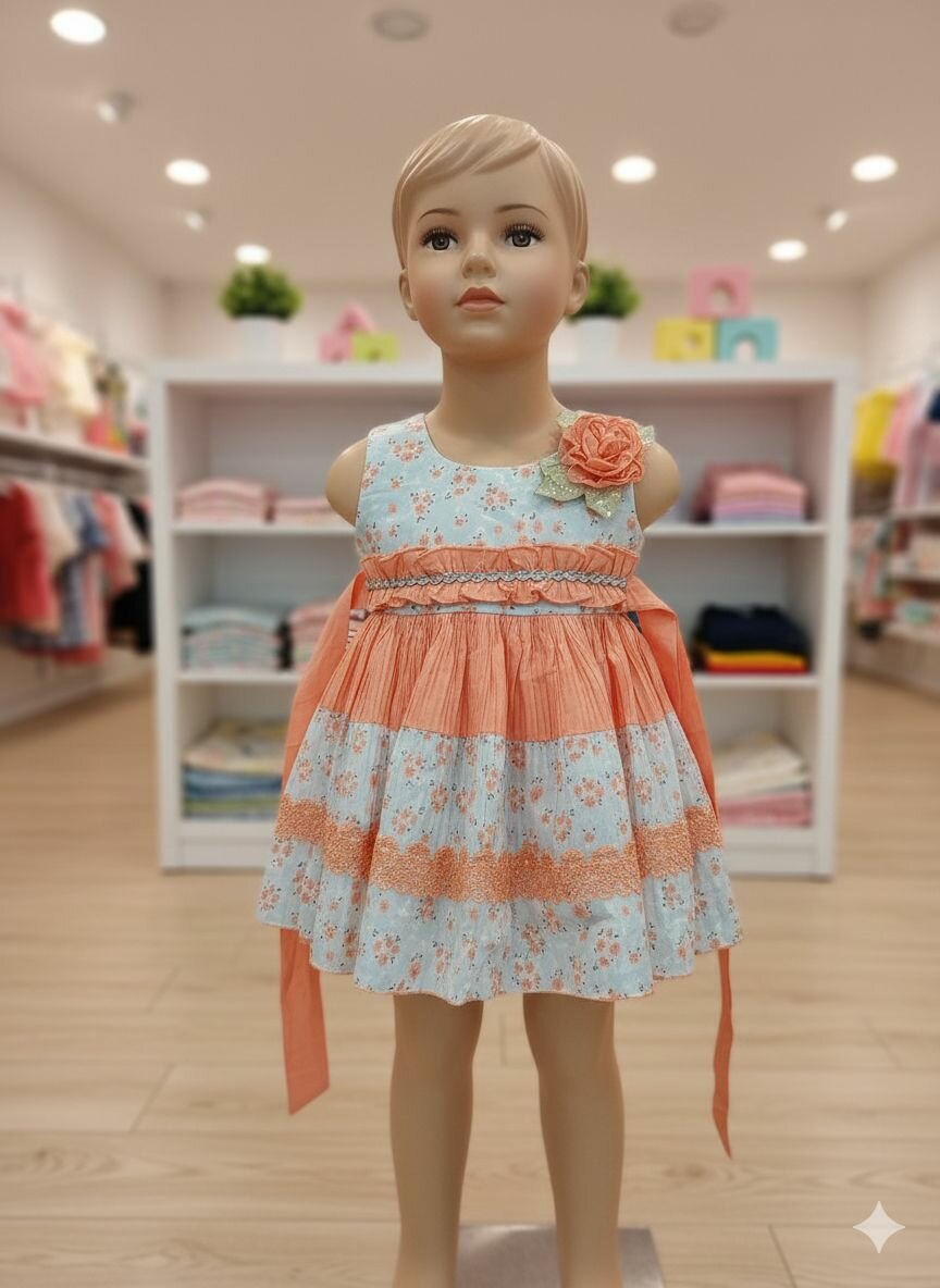 Robe enfant en coton fleurie élégante
