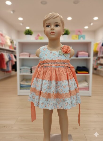 Robe enfant en coton fleurie élégante