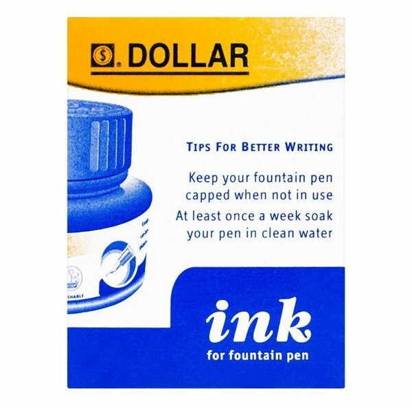 Pack of 6 Dollar Ink For Fountain Pen Blue, 30ml, PP30