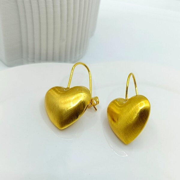 Boucles d'oreilles cœur doré