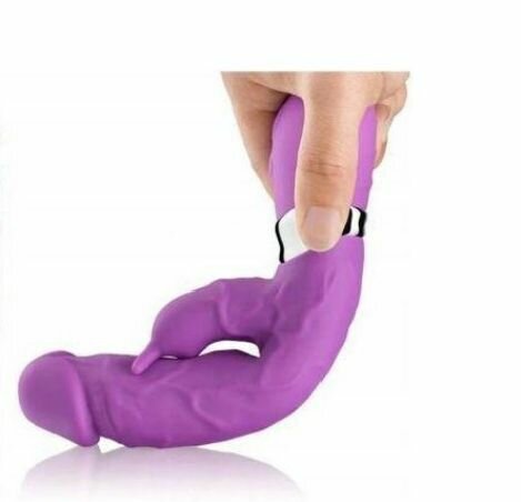 Gode violet avec anneau vibrant