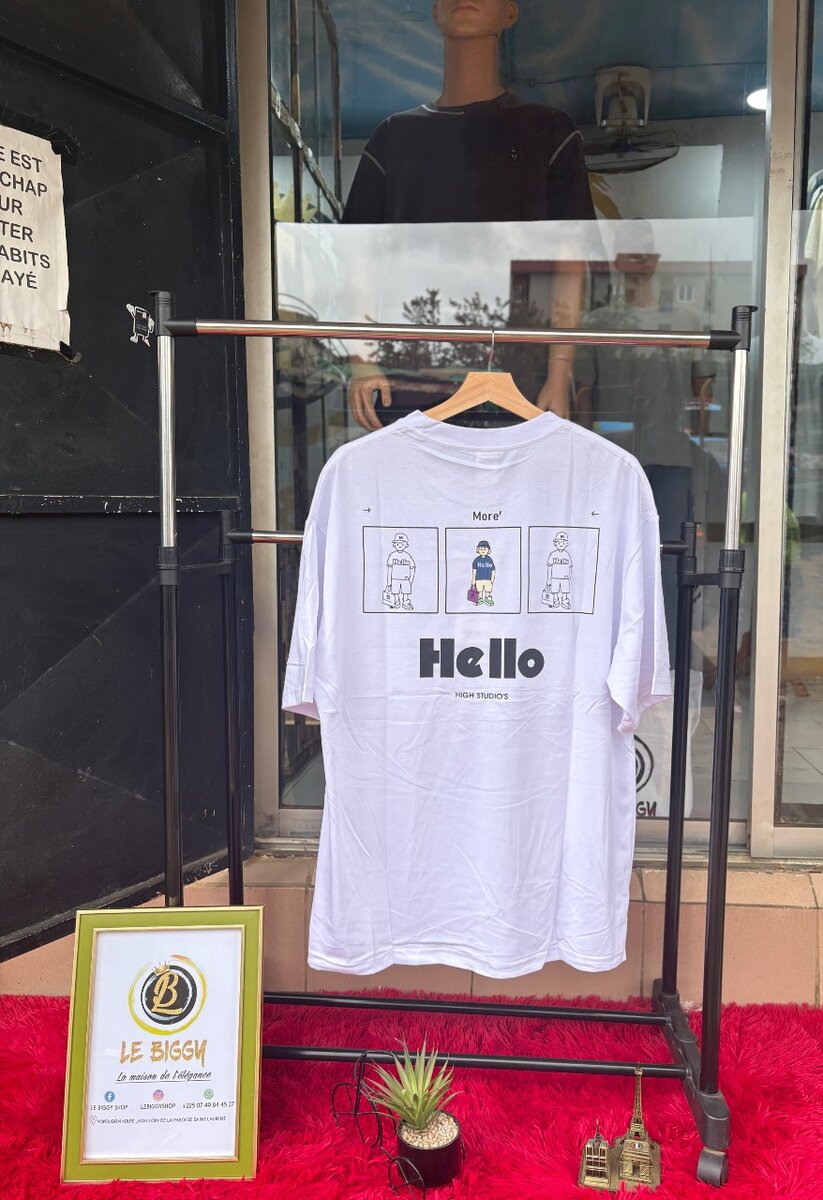 T-shirt blanc unisexe graphique