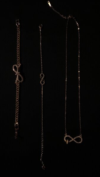 bracelets and necklace