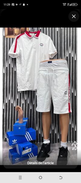 Ensemble polo et short homme