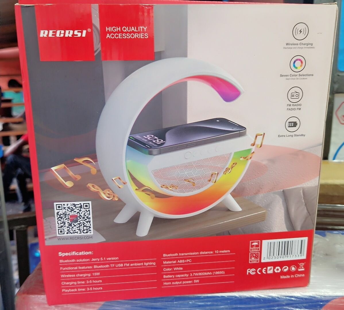 Enceinte LED Sans Fil Rechargeable