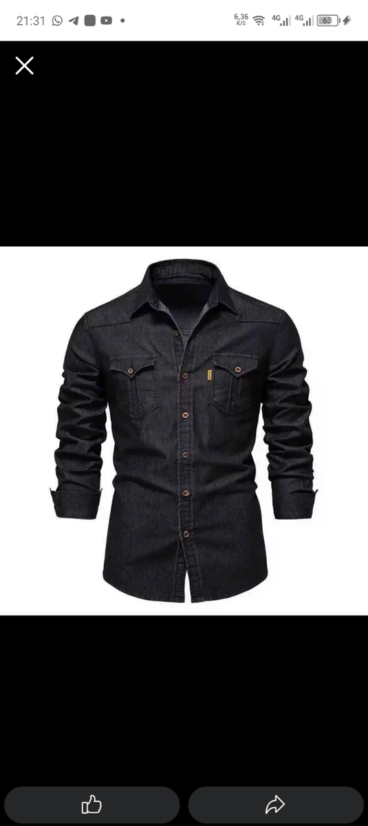 Chemise en jean pour homme