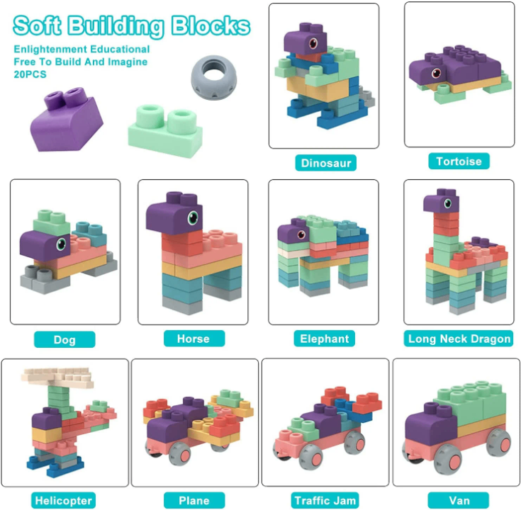 Blocs de Construction Doux Enfants