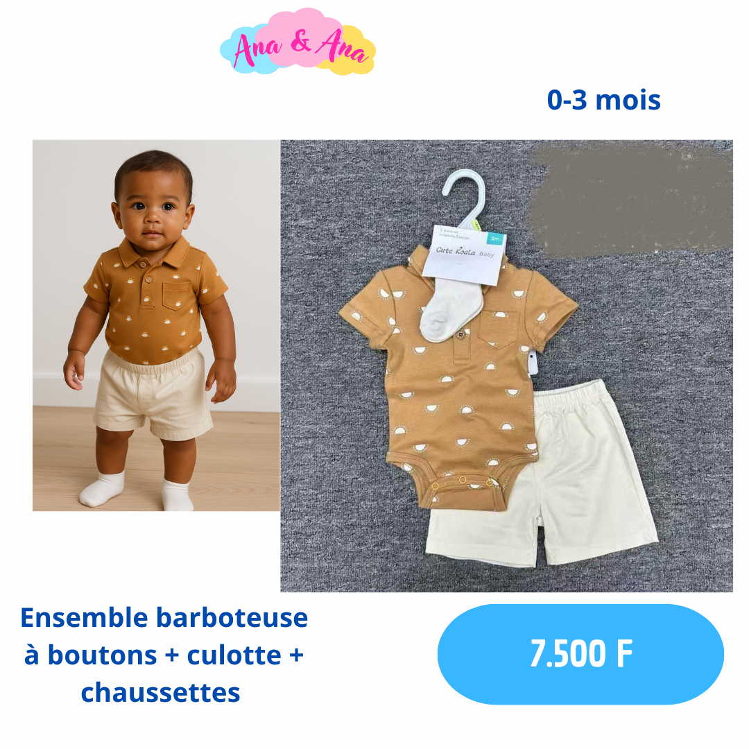 Ensemble bébé 0-3 mois chic