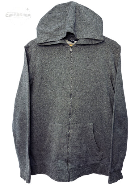 Sweat à capuche zippé gris