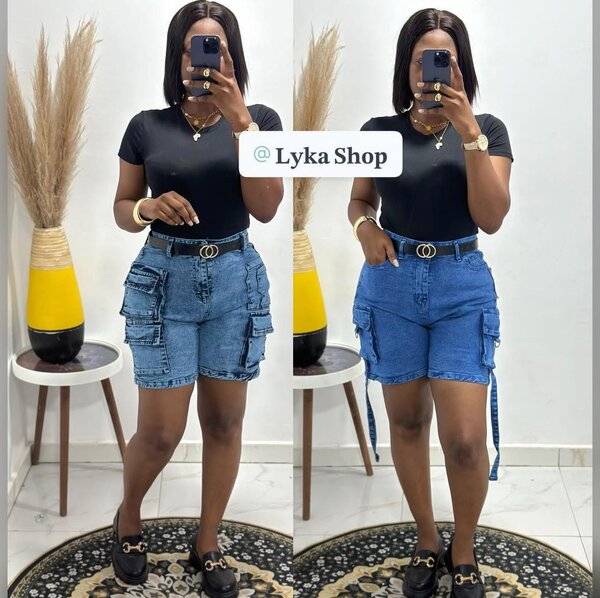 Shorts en denim cargo