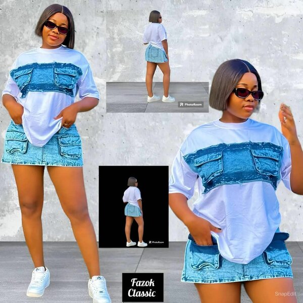 Set T-shirt et Jupe Denim