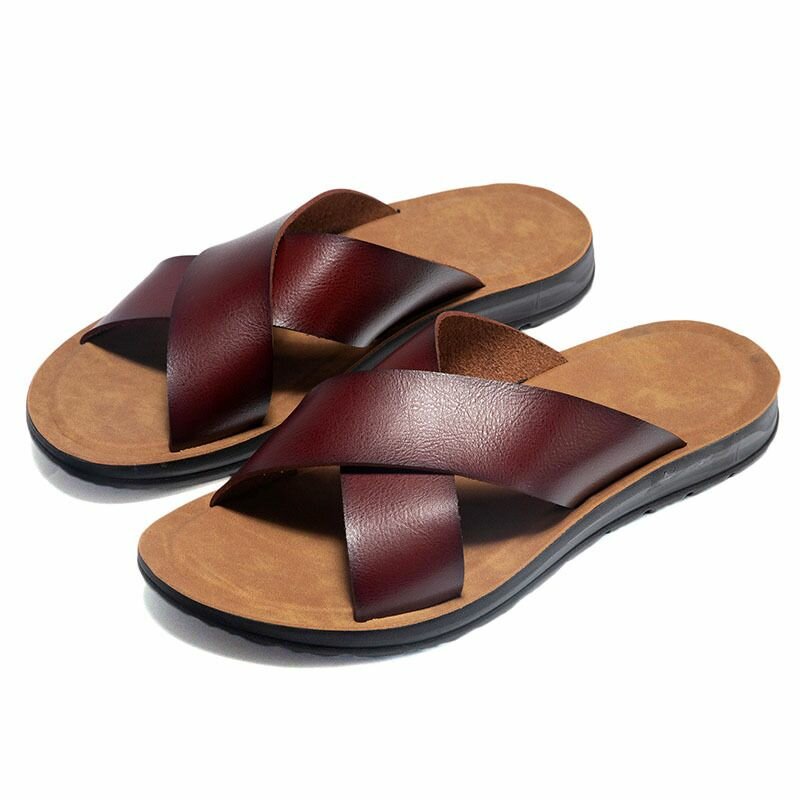MEN'S LEATHER SLIPPERS. sizes:37-47