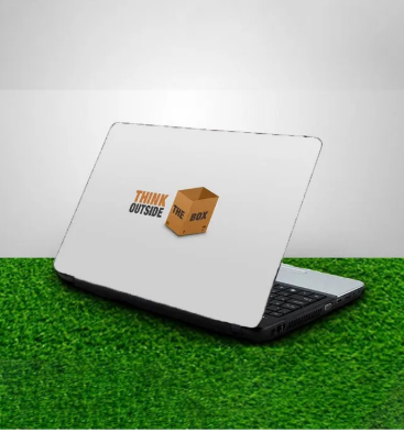 Think Out Side The Box Laptop Back Skin Sticker-Laptop Back Skin-Laptop Skin Vinyl Sticker Decal, 13 13.3 14.6 15 15.4 15.6 inch Laptop Skin Sticker Cover For All Laptops