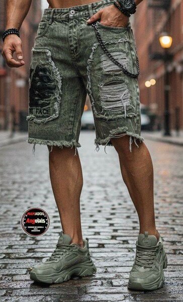 Shorts en jean déchirés homme