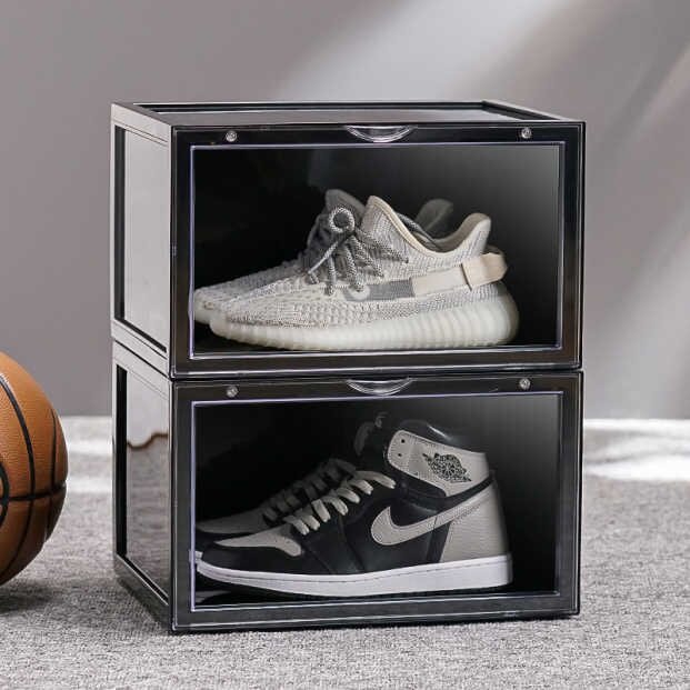 Black Stackable shoe Box