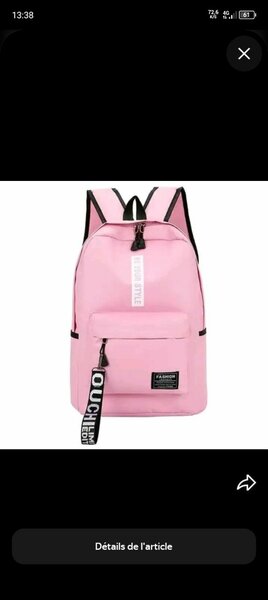 Sac à dos rose tendance