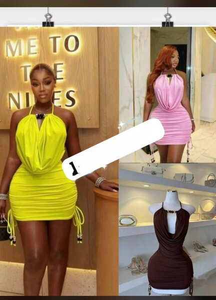 Robe courte sexy rose pour femmes