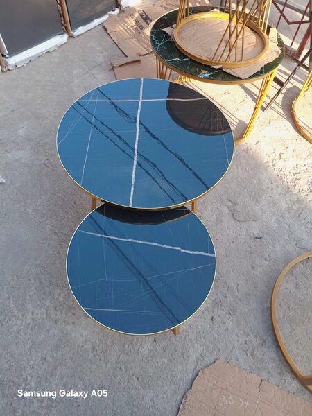 Ensemble de tables basses marbre noir