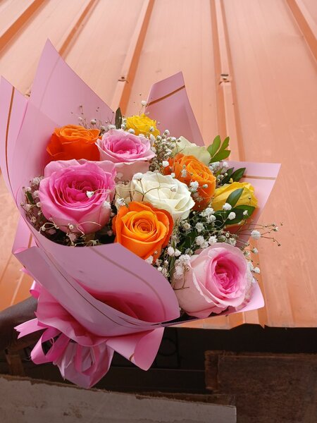 Rose mélange avec de roses