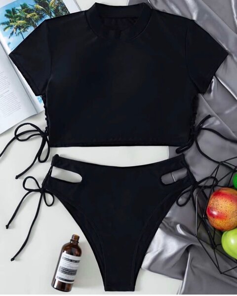 Bikini femme à manches courtes