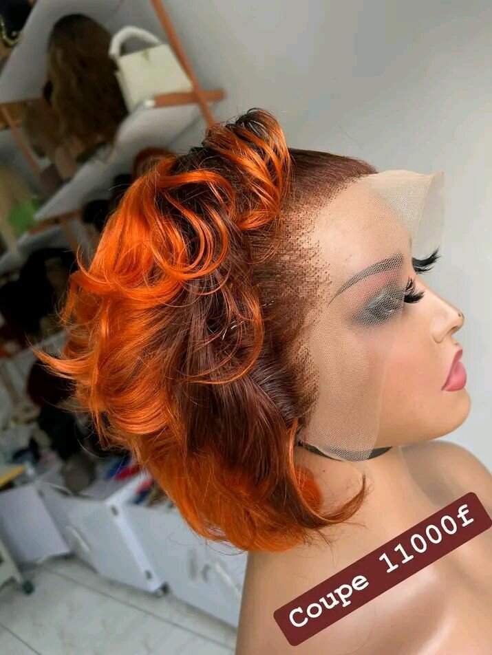 Perruque Coupe Courte Orange