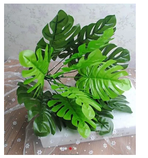 Faux Plant Home Office Party Decoration Plastic Faux Artificial Monstera Plant