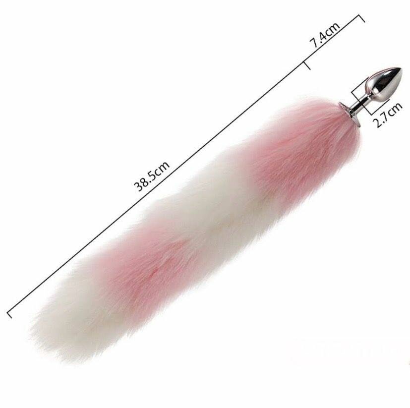 Plug avec queue en peluche colorée