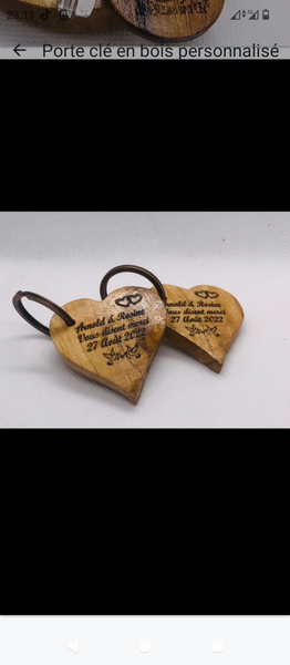 Porte-clé en bois personnalisé