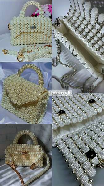 Sac à main perles élégant