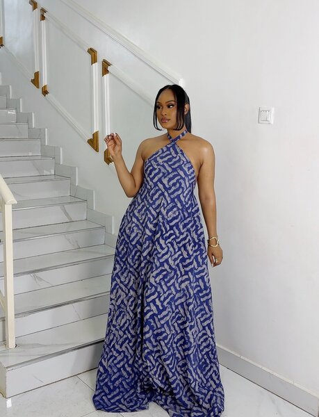 Robe longue imprimée élégante