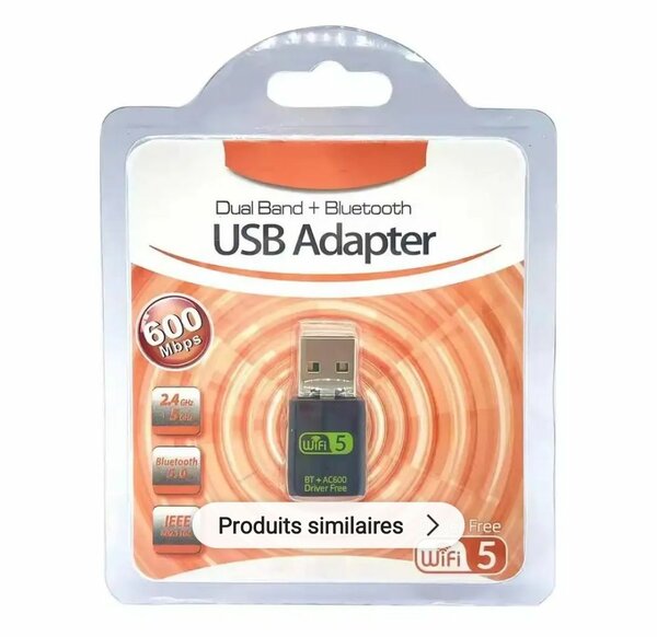 Adaptateur USB Bluetooth WiFi 600M