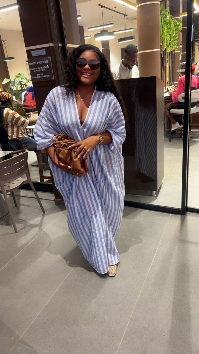 Robe maxi à rayures élégante