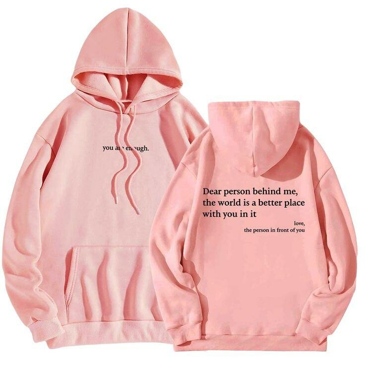 Sweat à Capuche Imprimé Inspirational