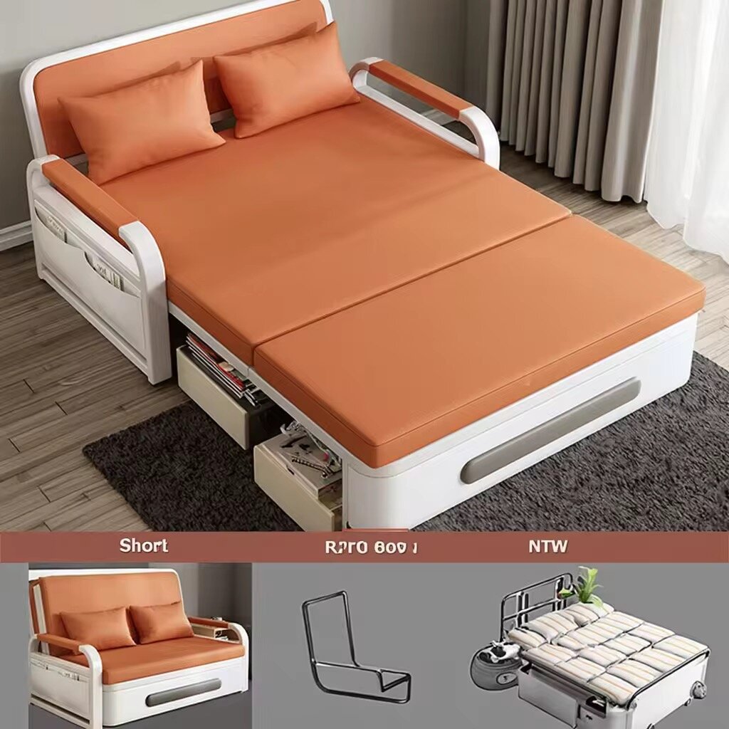 Lit d'appoint pliant multifonctionnel