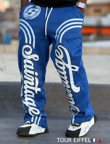 Pantalon de survêtement bleu homme