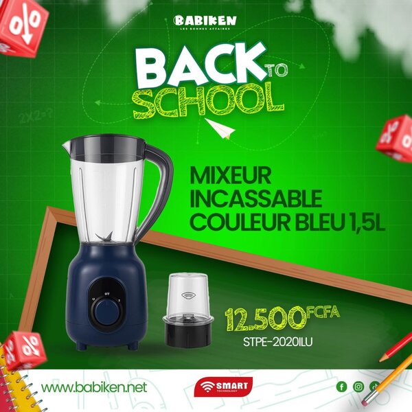 Mixeur 1,5L - Puissant et Inox BABIKEN