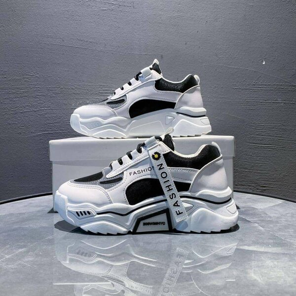 Baskets Chunky Blanc Noir