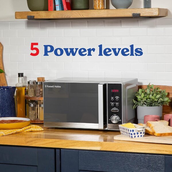 Russell Hobbs Silver Digital Compact Microwave