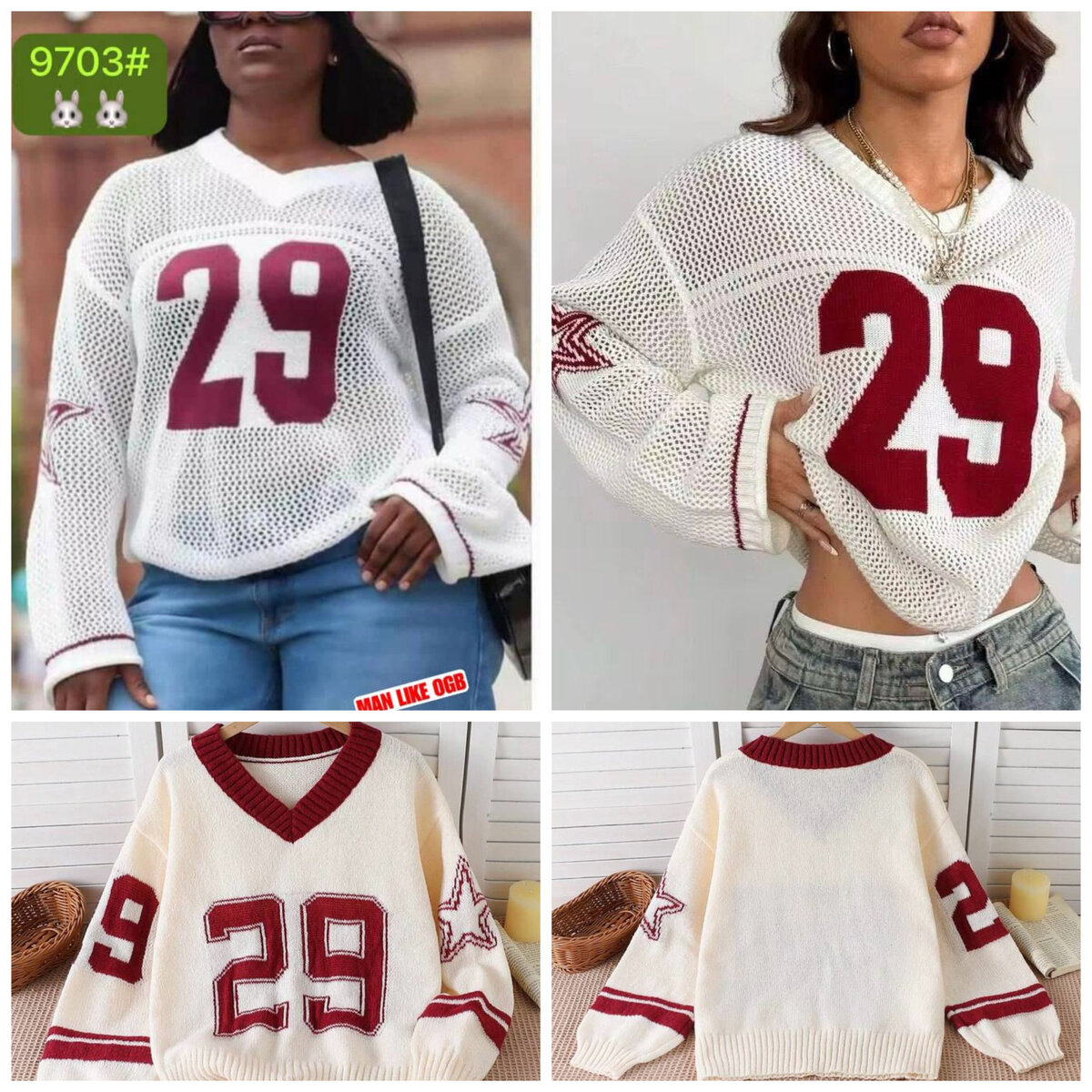 Pull en maille avec numéro 29