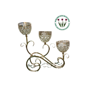 Golden Cycle Shape Candle Stand