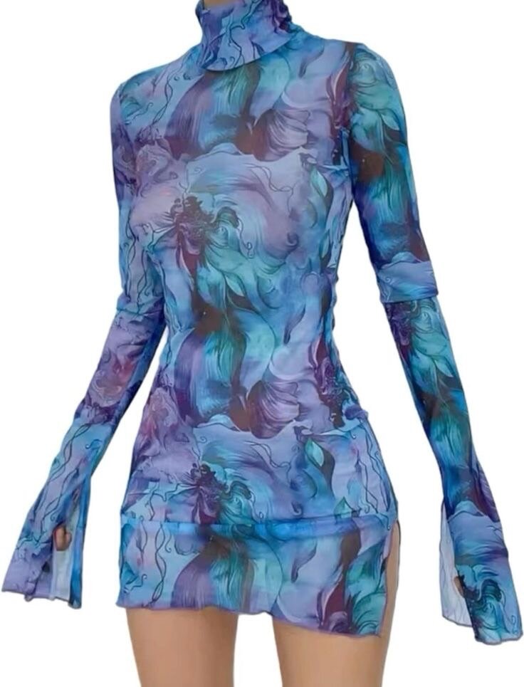 Mesh see through dress