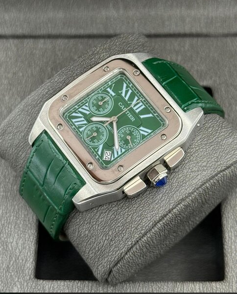 Montre Cartier Homme Verte Élégante