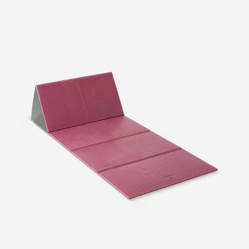 Folding fitness mat 100 - 160 cm x 58 cm x 7 mm - purple