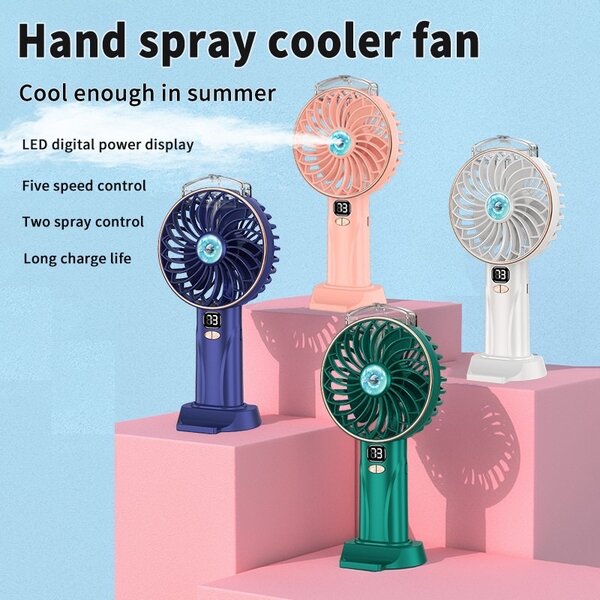 Hand spray cooling fan
