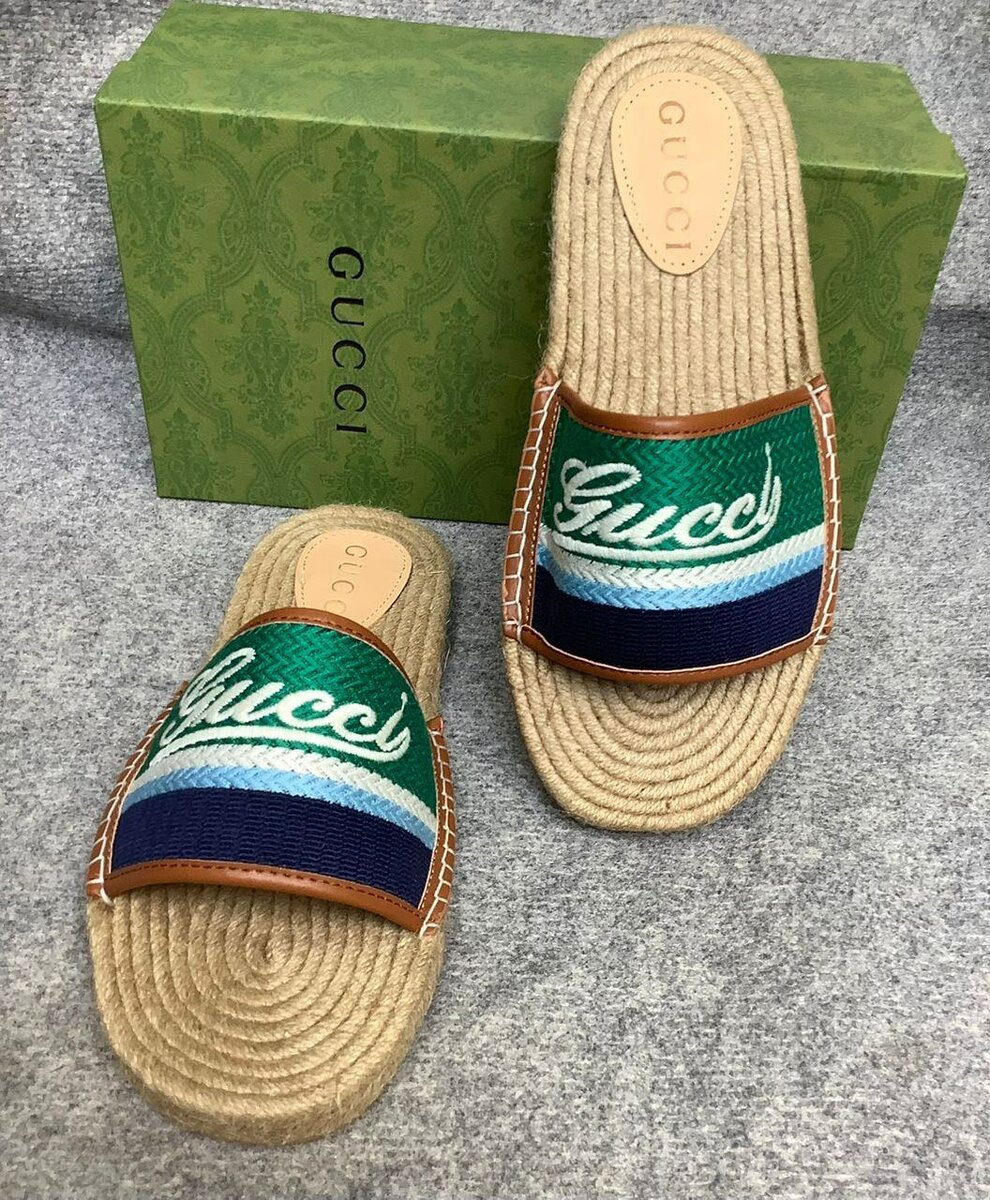 Sandales Gucci en jute