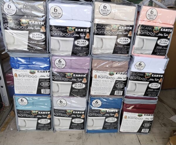 6pc Queensize Bamboo bedsheets